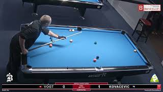 Bentelis Jackpot Series 8 Ball Race to 4 Quarterfinal S Kovacevic vs RVogt [upl. by Assecnirp]