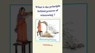 Principle behind winnowing winnowing science ctet tstet salahuddinsir [upl. by Kcyrred]