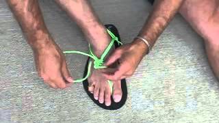 How to Tie Huaraches  Tarahumara Running Shoes  Xero Shoes [upl. by Ahtelat667]