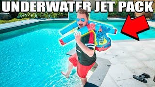 UNDERWATER JETPACK CHALLENGE 📦🚀 [upl. by Bentlee813]