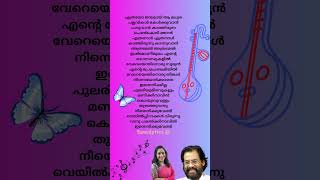 🎶Manikkinavin Song 🧡💜🦋✨ലിറിക് 🎶shorts lyrics kjyesudas sujatha [upl. by Schertz709]