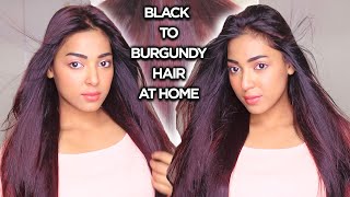 BLACK TO BURGUNDY HAIR AT HOME IN JUST 30 MINS WITH LOreal Paris Casting Crème Gloss Ultra Visible [upl. by Tildie613]