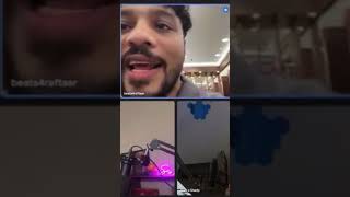 Raftaar live stream  Banjo bounce  giving shoutout to dreddafmusic aka Krishna on live [upl. by Adnahsal]