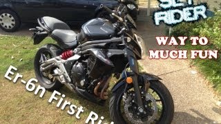 Kawasaki Er6n First RideReview [upl. by Aerbua]