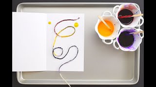 String Painting A Beautiful Art Technique using Ink or Liquid Watercolors [upl. by Llabmik]