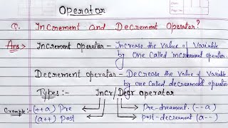 Increment and Decrement operators in C  Unary operators increment and decrement in c language [upl. by Bryn]