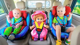 Let’s Buckle Up Whos At the Door  MORE BEST Kids Videos with Diana and Roma Family [upl. by Randy]