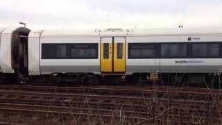 Derailed Southeastern 375916 in St Leonards Depot  2912 [upl. by Anuayek]