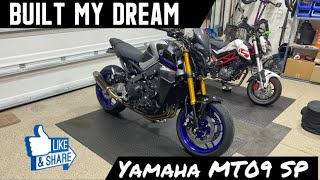 Built My DREAM 2022 Yamaha MT09 SP In less than 3 days [upl. by Shwalb]