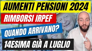 AUMENTO PENSIONI 2024 quattordicesima e rimborsi 730 [upl. by Eilsel309]