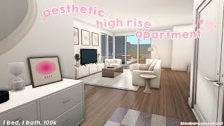 aesthetic high rise apartment  100k  bloxburg speedbuild  lovelyjules [upl. by Horan474]