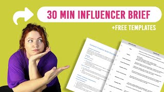 How to create a great influencer brief quickly  Free template included [upl. by Lein]