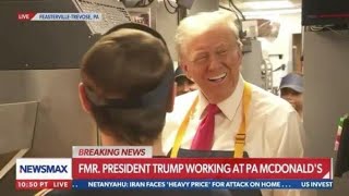 President Trump Working at McDonald [upl. by Medwin269]