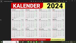 Free Download Template Kalender 2024  100 No Password [upl. by Bryna]