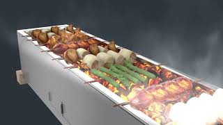 The 36quot Bincho Grill made of stainless steel for tabletop use Made in USA [upl. by Etteoj]