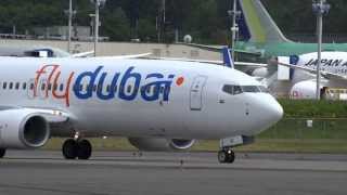 flydubai 737800 A6FEF at KPAE Everett WA [upl. by Salhcin]