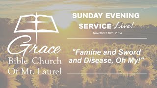 quotFamine and Sword and Disease Oh My”  Grace Bible Church New Jersey Sunday Evening  Live [upl. by Navis]