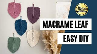 How To Make a Macrame Leaf with Fabric Stiffener [upl. by Thynne]