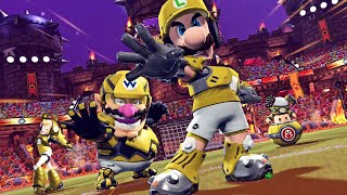 Mario Strikers Battle League gamplay Luigi Vs Rosalina  Highest Difficulty  4K [upl. by Enyaj]