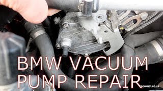 BMW N62 Vacuum Pump Oil Leak Repair  650i 645i 750i 745i [upl. by Eisenhart605]