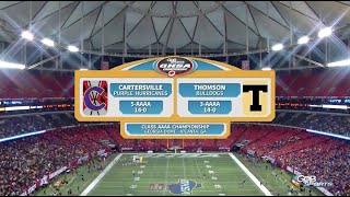 GHSA 4A Final Cartersville vs Thomson  Dec 10 2016 [upl. by Eindys]