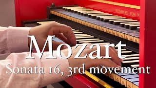 Mozart Sonata 16  3rd movement K545  Harpsichord Music [upl. by Fielding]