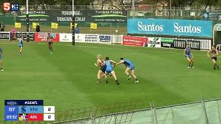 Rd 14 SANFL Snapshot  Adelaides Elliott Himmelberg weaves through traffic for a goal [upl. by Iggie]