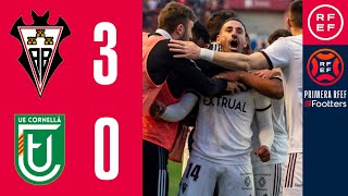 RESUMEN  Albacete Balompié 30 UE Cornellà  PrimeraRFEF  Jornada 23  Grupo 2 [upl. by Nifares]