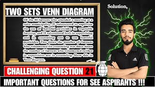 Class 10 Maths  Challenging Venn Diagram Question on Two Sets  SEE Preparation 🔥📊 [upl. by Ahsirak]