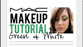 MAC Makeup Tutorial Green and White [upl. by Kerred500]