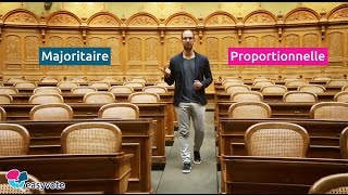 La différence entre le scrutin à la proportionnelle et à la majoritaire [upl. by Berman]