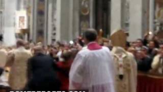 New exclusive video of attack on Pope Benedict XVI at Christmas Eve Mass [upl. by Hcardahs]