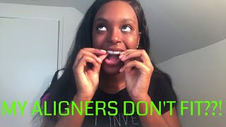 SMILE DIRECT CLUB  MY TRAY 2 ALIGNERS DONT FIT [upl. by Llenrev]