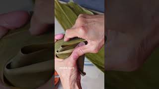 Make Zongzi Chinese Sticky Rice Dumplings Wrapping Tips [upl. by Nue]