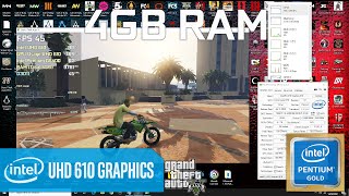 Grand Theft Auto V  Intel UHD 610  Pentium G6400  4GB RAM [upl. by Fancy88]