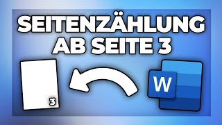 Word Erste Seite Deckblatt ohne Seitenzahl  ab Seite 3 mit 1 beginnen Tutorial [upl. by Ron]