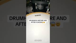 Drumhead BEFORE and AFTER a Show😱🤯😱 Can’t believe this was only ONE SHOW🤦‍♂️… Joey Castro [upl. by Wooldridge620]