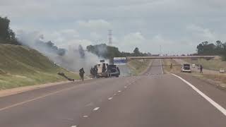 Cash in transit heist on the N4 [upl. by Atnauqahs]