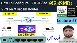 How To Configure L2TP IPSec Site To Site VPN on MikroTik  MTCNA  Lecture57 [upl. by Hoffman]