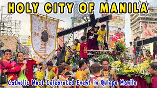 Good Friday BLACK NAZARENE Motorcade Quiapo Manila Philippines  Catholic Most Celebrated Event [upl. by Idou]