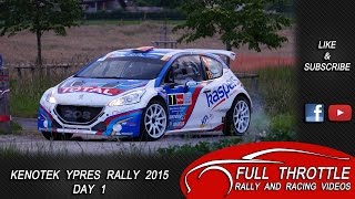 ERC Kenotek Ypres Rally 2015 Day 1  Spin [upl. by Niuqaoj662]