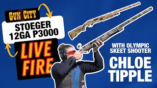 GUN REVIEW  12ga Stoeger P3000 Shotgun LIVE FIRE  ft OLYMPIAN CHLOE TIPPLE [upl. by Andris]