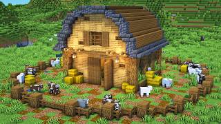 Minecraft Simple amp Easy Animal Barn Tutorial  FunBook [upl. by Bardo]