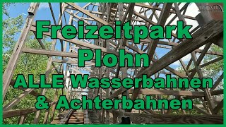 Freizeitpark Plohn Alle Wasserbahnen amp Achterbahnen 2024 Freizeitpark POV Mitfahrt Onride [upl. by Ode516]