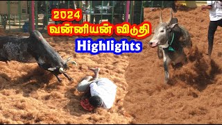 தரமான சம்பவம் செய்த 50 காளைகள்  Vanniyan Viduthi Jallikattu Highlights 2024 [upl. by Norford]