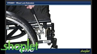 Drive Devilbiss Healthcare Wheelchair Transport Chair Brake Handle Extensions [upl. by Ollecram]