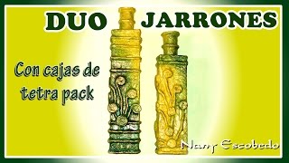 DUO DE JARRONES CON TETRA PACK [upl. by Kalila471]