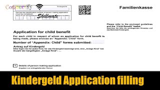 KINDERGELD APPLICATION in english  KINDERGELD FORMULAR filling in english  Connectify Skillmate [upl. by Adriaens]