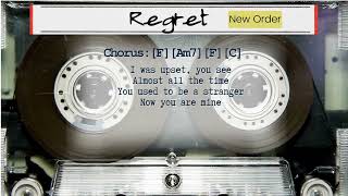 Regret New Order Play along Chords and Lyrics [upl. by Fein]