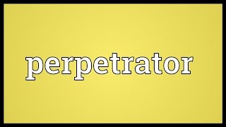 Perpetrator Meaning [upl. by Aiyt]